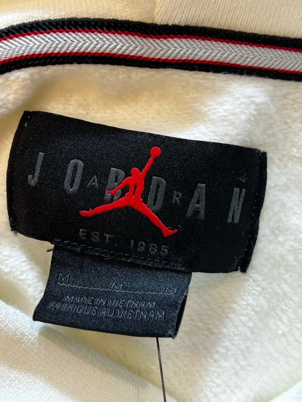 Nike Air Jordan Michael Jordan Graphic‎ Hoodie Cream Mens Medium HJ4396-133 NWT